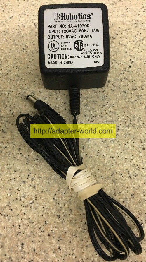 *100% Brand NEW* US ROBOTICS 9VAC 780mA HA-419700 AC Adapter for use with a Modem Free shipping!